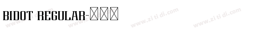 bidot regular字体转换